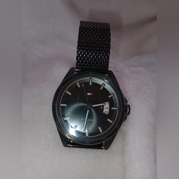 Men's Black Tommy Hilfiger Watch - Picture 3 of 10